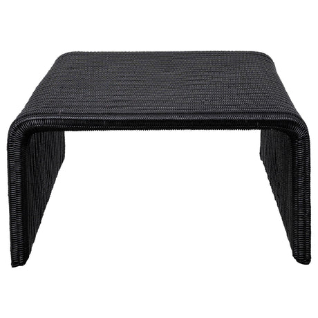 Cahya Black 3-Piece Rattan Coffee and End Table Set from Coaster - Luna Furniture