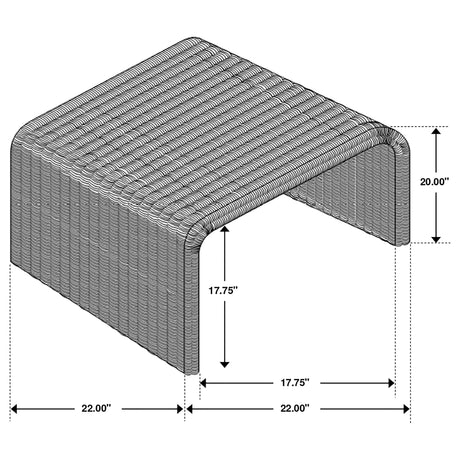 Cahya Black 3-Piece Rattan Coffee and End Table Set from Coaster - Luna Furniture
