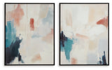 Caldish Blue/White/Pink Wall Art from Ashley - Luna Furniture