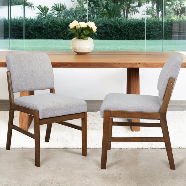 Caldwell Light Gray Boucle Dining Chair