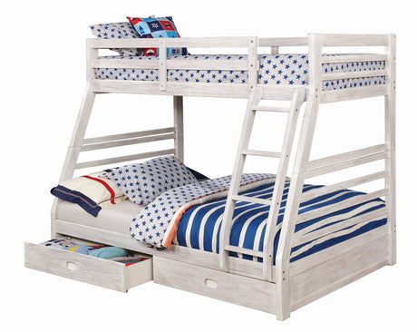 California White Bunk Bed from Furniture of America - Luna Furniture