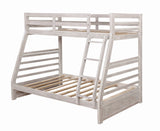 California Wire-Brushed White Bunk Bed from Furniture of America - Luna Furniture