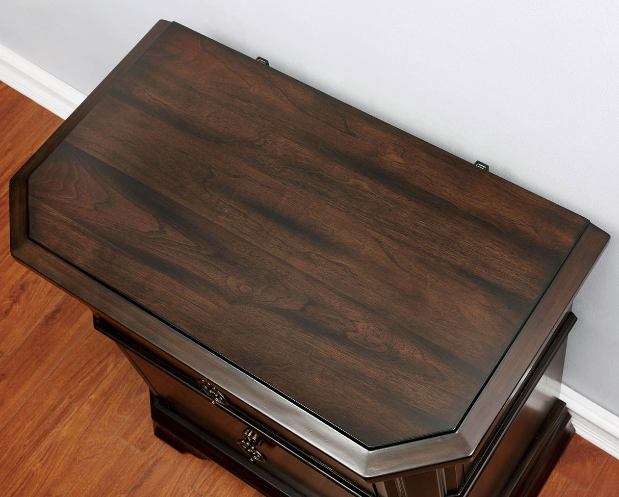 Calliope Espresso Night Stand from Furniture of America - Luna Furniture