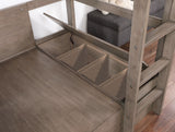 Callistus Warm Gray Twin/Workstation Loft Bed from Furniture of America - Luna Furniture