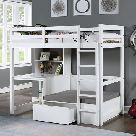 Callistus White Bunk Bed from Furniture of America - Luna Furniture