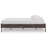 Calverson Brown King Platform Base Bed from Ashley - Luna Furniture
