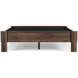Calverson Full Platform Bed with Mattress in Mocha from Ashley - Luna Furniture