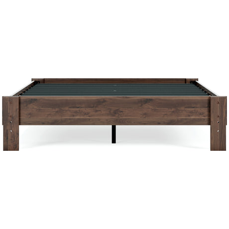 Calverson Full Platform Bed with Mattress in Mocha from Ashley - Luna Furniture