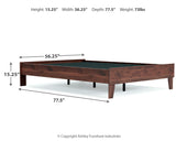 Calverson Full Platform Bed with Mattress in Mocha from Ashley - Luna Furniture