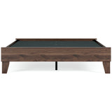 Calverson Queen Platform Bed with Mattress in Mocha from Ashley - Luna Furniture