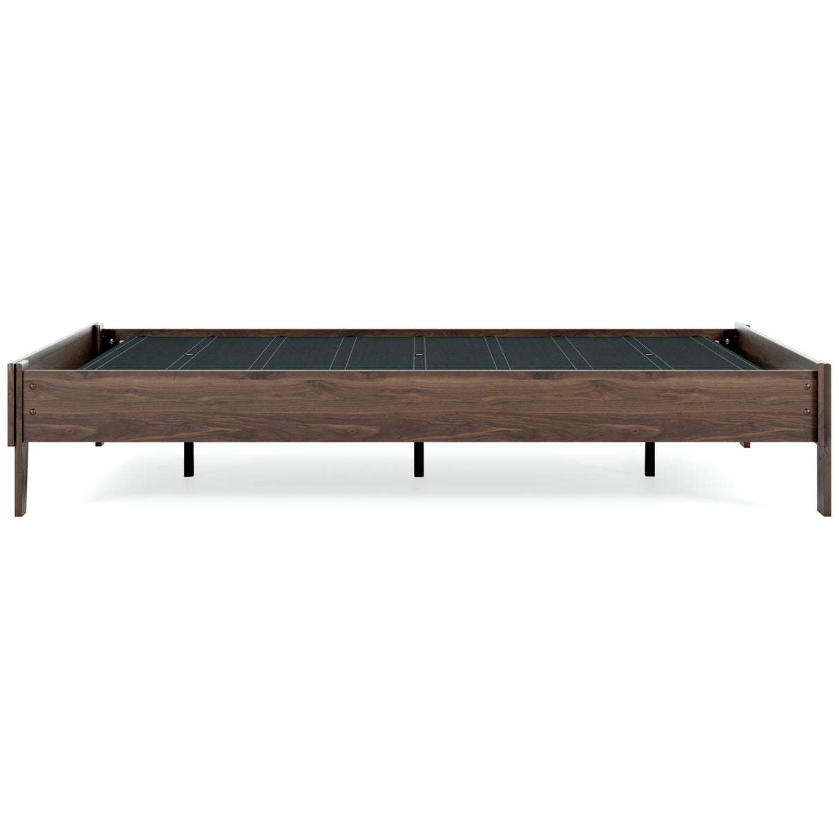 Calverson Queen Platform Bed with Mattress in Mocha from Ashley - Luna Furniture
