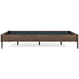 Calverson Queen Platform Bed with Mattress in Mocha from Ashley - Luna Furniture