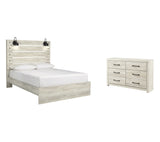 Cambeck Queen Panel Bed with Dresser in Whitewash from Ashley - Luna Furniture