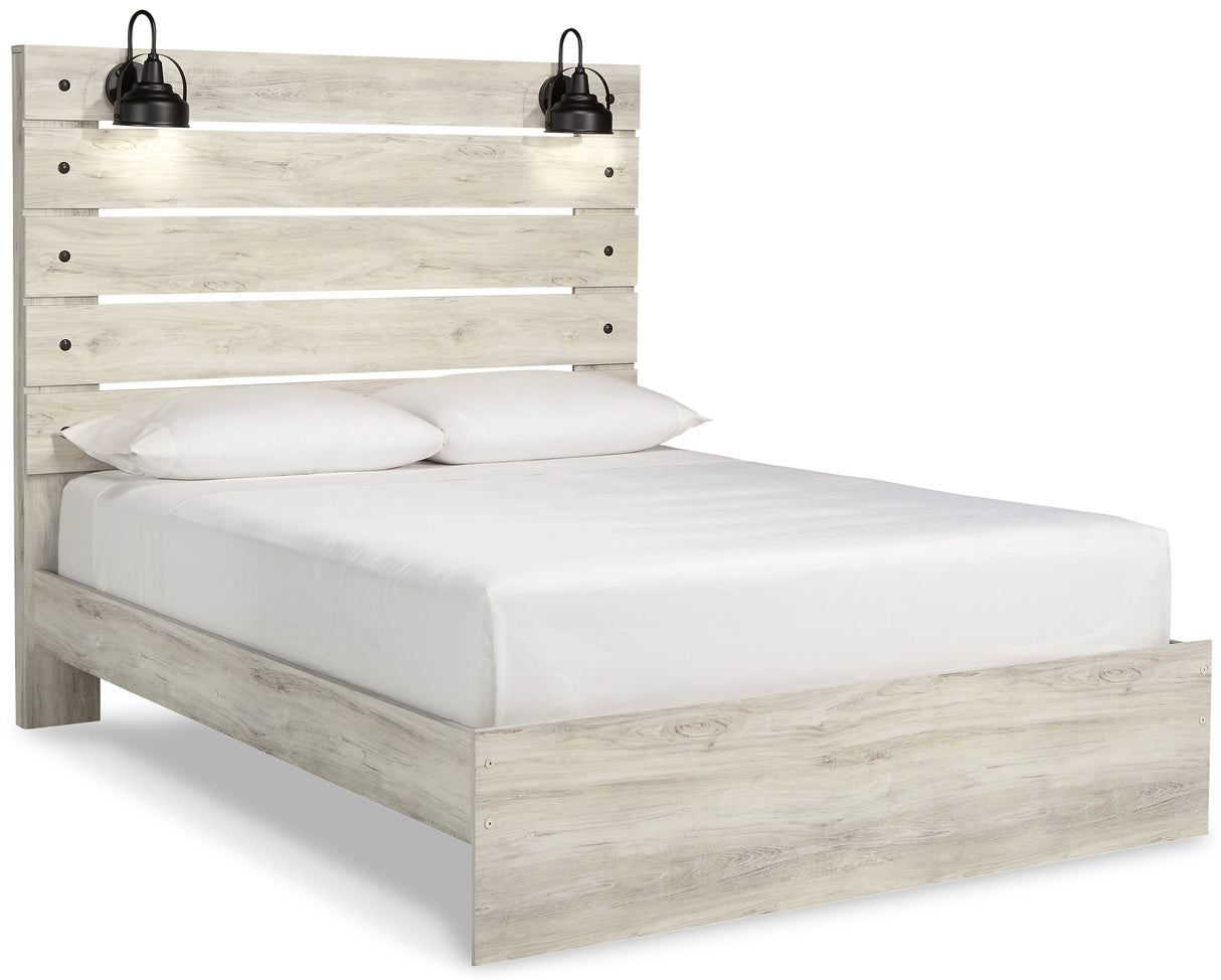 Cambeck Queen Panel Bed with Dresser in Whitewash from Ashley - Luna Furniture