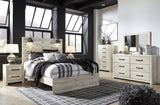 Cambeck Queen Panel Bed with Mirrored Dresser, Chest and 2 Nightstands in Whitewash from Ashley - Luna Furniture