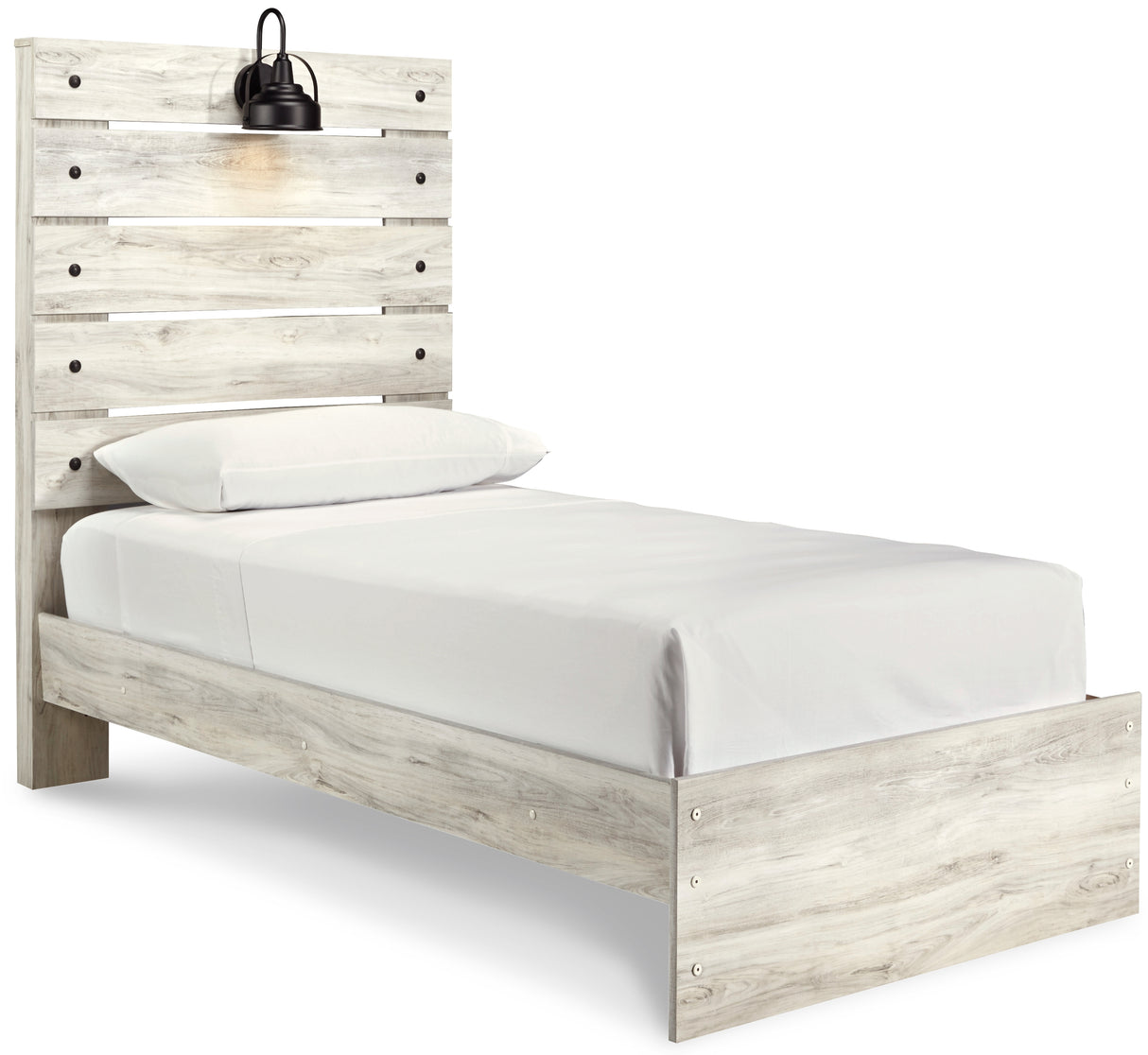 Cambeck Twin Panel Bed with Dresser in Whitewash from Ashley - Luna Furniture