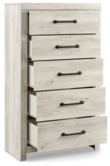 Cambeck Whitewash King Panel Bed, Dresser, Chest and 2 Nightstands from Ashley - Luna Furniture