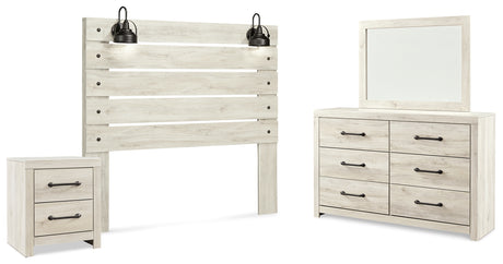 Cambeck Whitewash Queen Panel Headboard, Dresser, Mirror, and Nightstand from Ashley - Luna Furniture