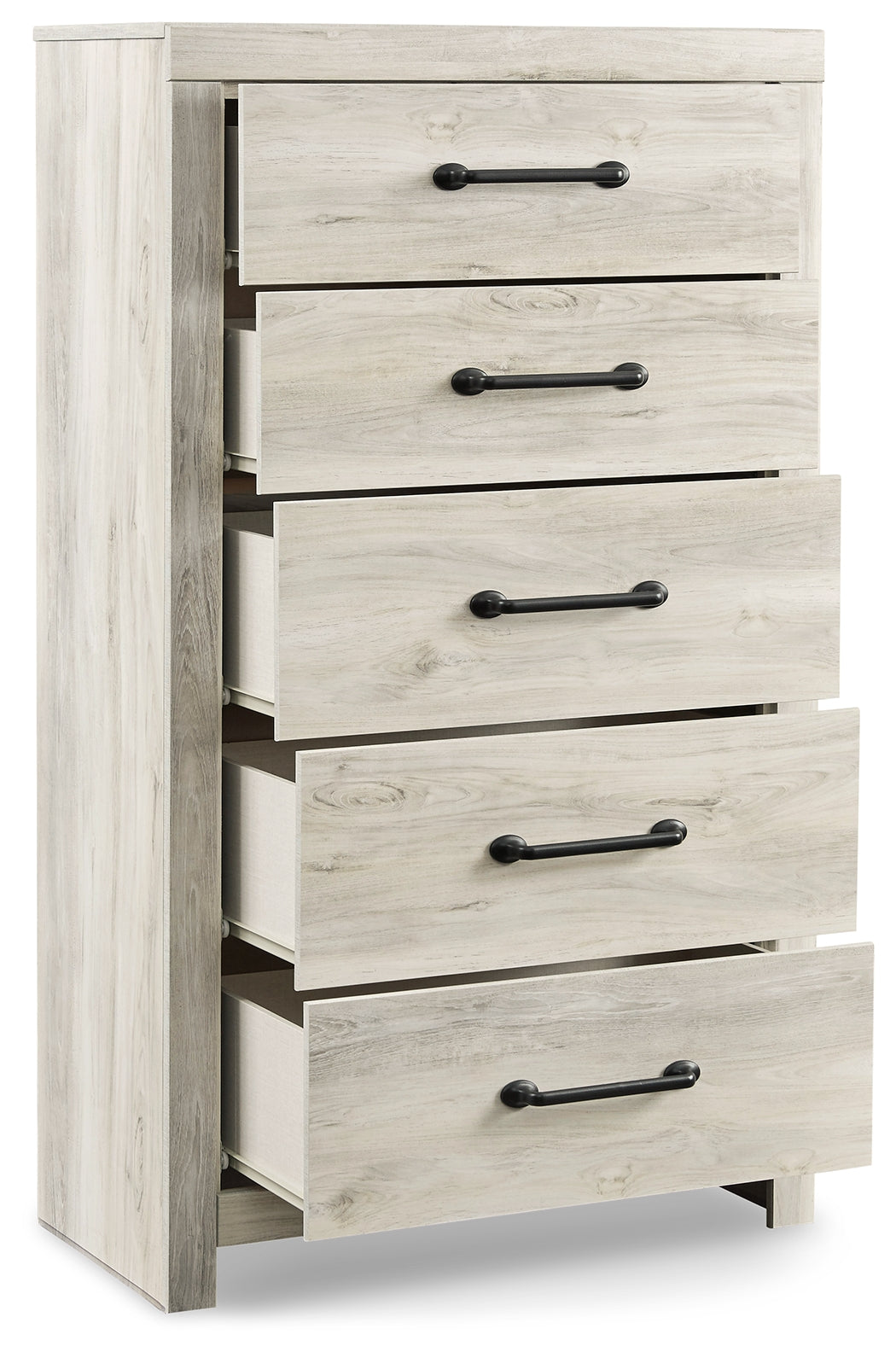 Cambeck Whitewash Queen Panel Storage Bed, Dresser, Mirror, 2 Chests and 2 Nightstands from Ashley - Luna Furniture