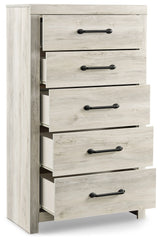 Cambeck Whitewash Queen Panel Storage Bed, Dresser, Mirror, 2 Chests and 2 Nightstands from Ashley - Luna Furniture