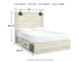 Cambeck Whitewash Queen Panel Storage Bed, Dresser, Mirror, 2 Chests and 2 Nightstands from Ashley - Luna Furniture