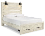 Cambeck Whitewash Queen Panel Storage Bed, Dresser and Nightstand from Ashley Furniture - Luna Furniture