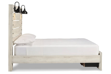 Cambeck Whitewash Queen Storage Panel Bed from Ashley - Luna Furniture