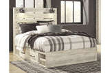 Cambeck Whitewash Queen Storage Platform Bed with 2 Drawers from Ashley - Luna Furniture