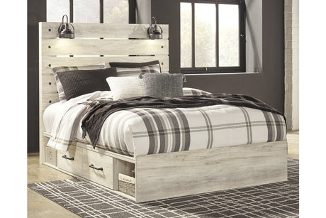 Cambeck Whitewash Queen Storage Platform Bed with 2 Drawers from Ashley Furniture - Luna Furniture