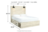 Cambeck Whitewash Queen Storage Platform Bed with 2 Drawers from Ashley - Luna Furniture