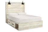 Cambeck Whitewash Queen Storage Platform Bed with 4 Drawers from Ashley - Luna Furniture