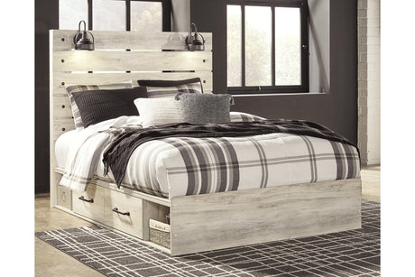 Cambeck Whitewash Queen Storage Platform Bed with 4 Drawers from Ashley - Luna Furniture