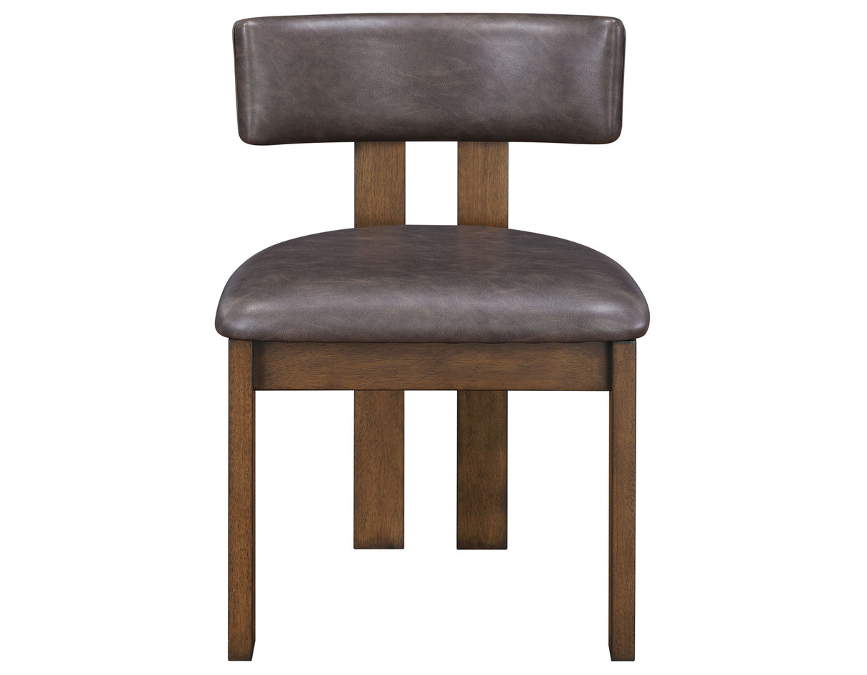 Cambridge Burnished Chestnut Vegan Leather Side Chair, Set of 2 from Steve Silver - Luna Furniture