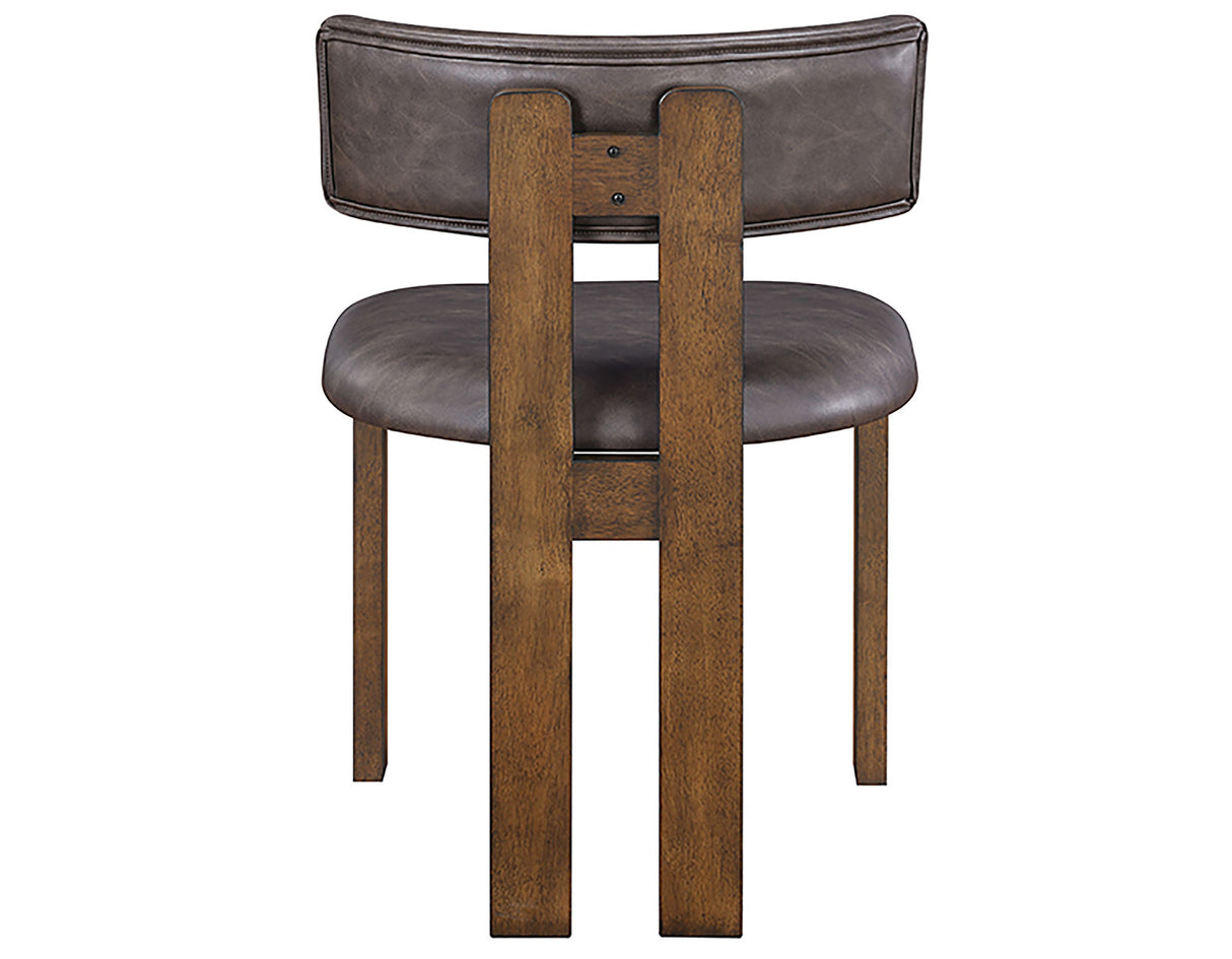 Cambridge Burnished Chestnut Vegan Leather Side Chair, Set of 2 from Steve Silver - Luna Furniture