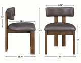 Cambridge Burnished Chestnut Vegan Leather Side Chair, Set of 2 from Steve Silver - Luna Furniture