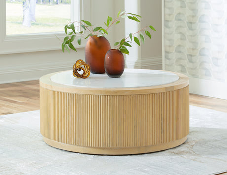 Camdill Light Brown/White Coffee Table from Ashley - Luna Furniture