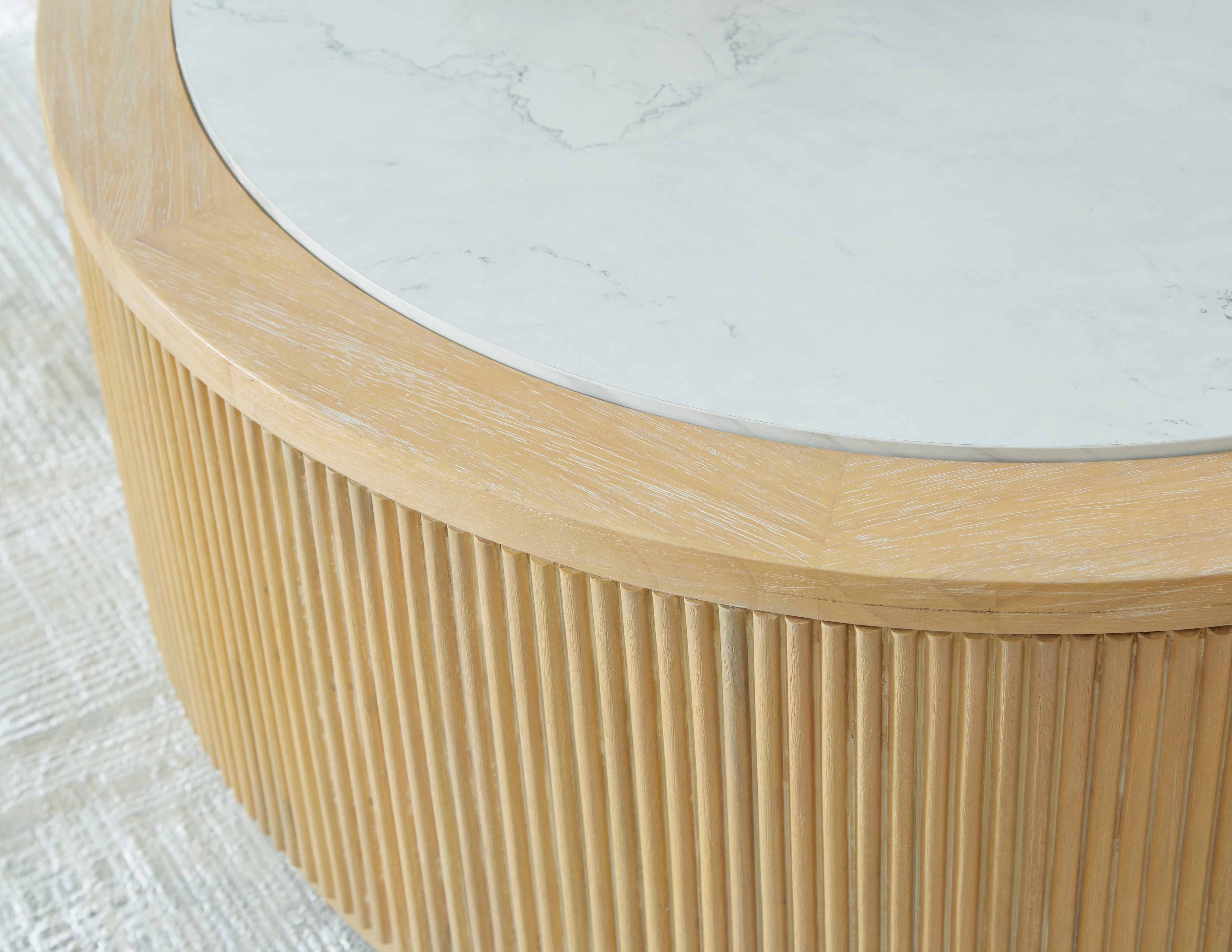 Ashley Camdill Light Brown/White Coffee Table – Luna Furniture