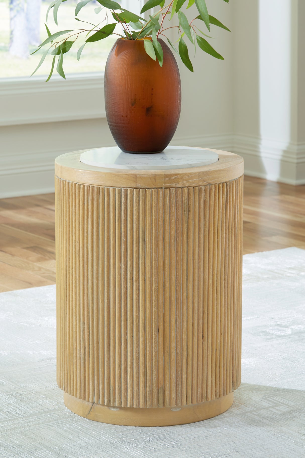 Camdill Light Brown/White End Table from Ashley - Luna Furniture