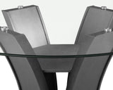 Camelia Dove Gray Round Counter Height Dining Set from Crown Mark - Luna Furniture