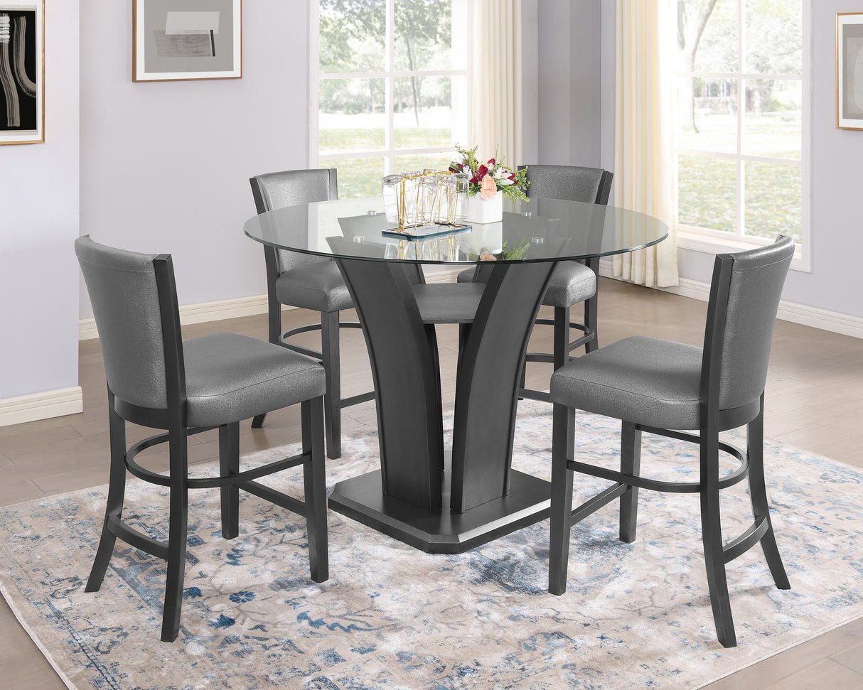 Camelia Gray Round Counter Height Table from Crown Mark - Luna Furniture
