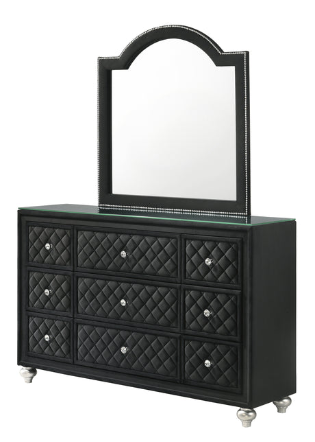 Cameo Black Bedroom Mirror (Mirror Only) from Crown Mark - Luna Furniture