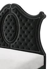 Cameo Black Upholstered Panel Bedroom Set from Crown Mark - Luna Furniture