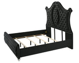 Cameo Black Upholstered Panel Bedroom Set from Crown Mark - Luna Furniture