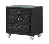 Cameo Black Nightstand from Crown Mark - Luna Furniture