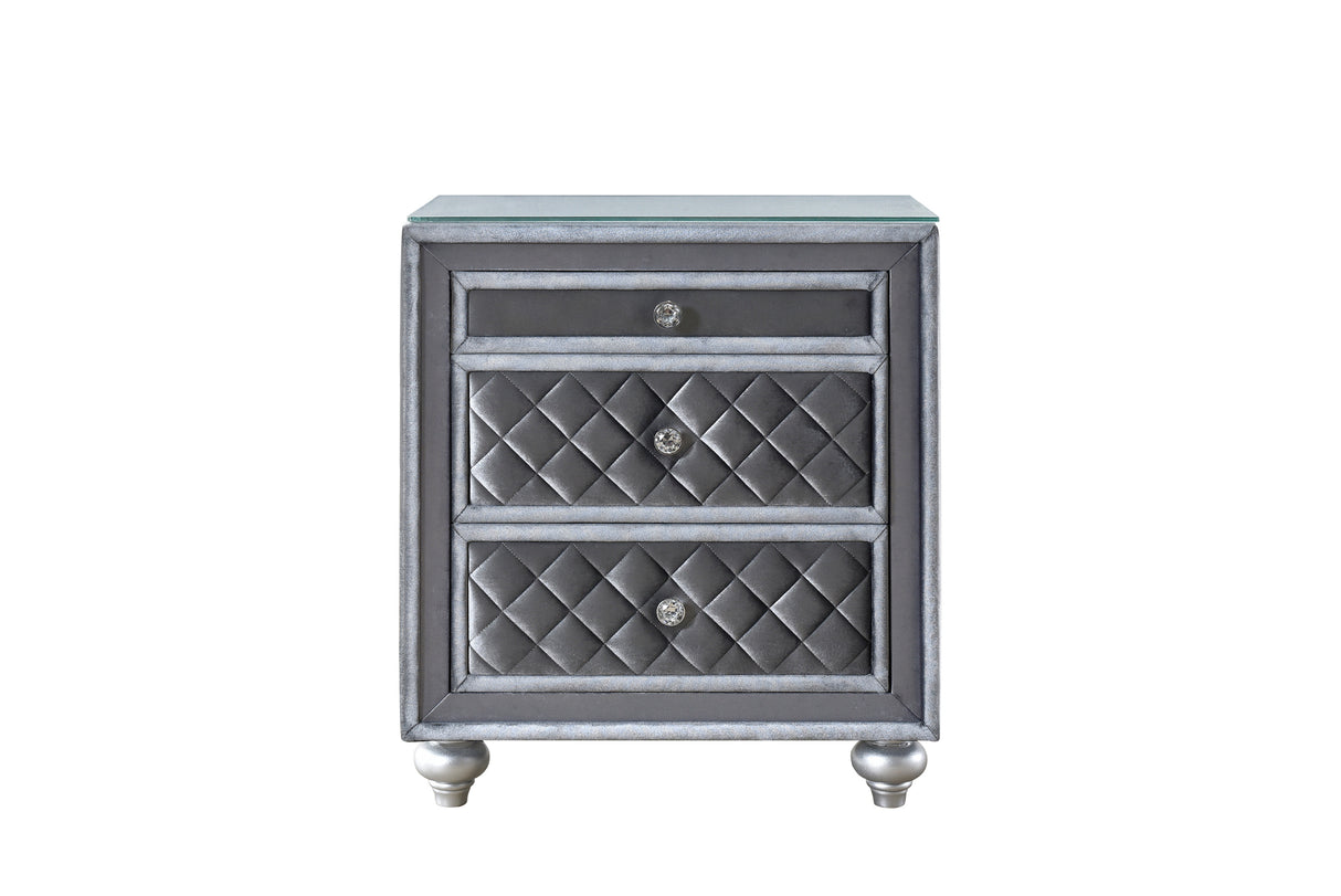 Cameo Gray Nightstand from Crown Mark - Luna Furniture