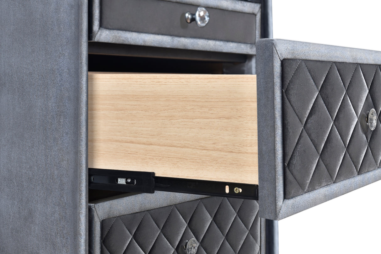 Cameo Gray Nightstand from Crown Mark - Luna Furniture