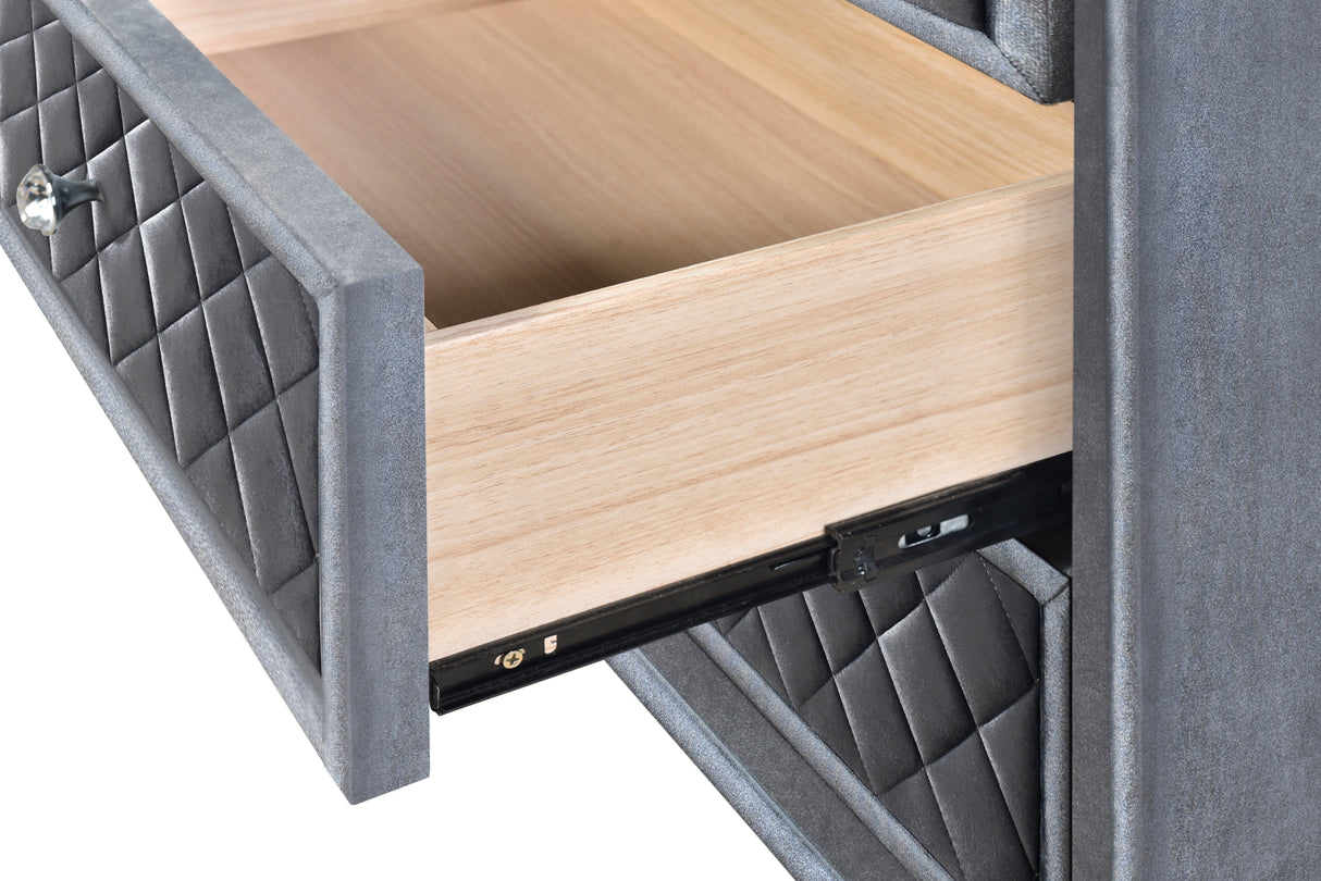 Cameo Gray Nightstand from Crown Mark - Luna Furniture