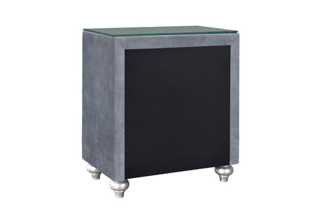 Cameo Gray Nightstand from Crown Mark - Luna Furniture