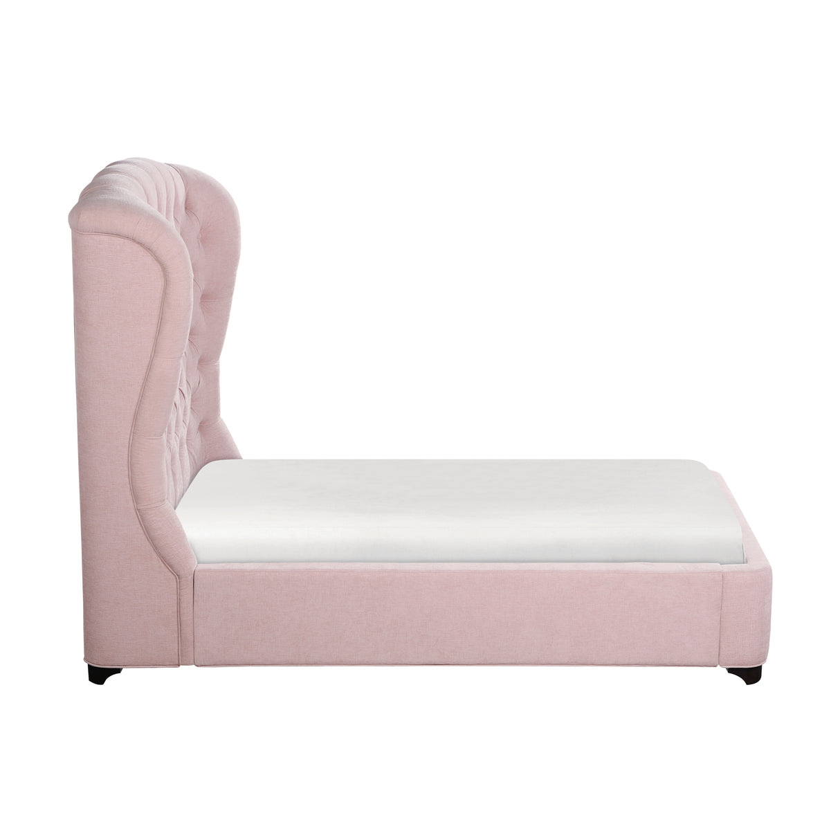 Cameo Pink Twin Upholstered Wingback Bed from Homelegance - Luna Furniture