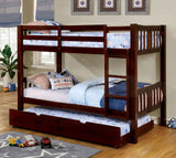 Cameron Dark Walnut Twin/Twin Bunk Bed from Furniture of America - Luna Furniture